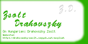 zsolt drahovszky business card